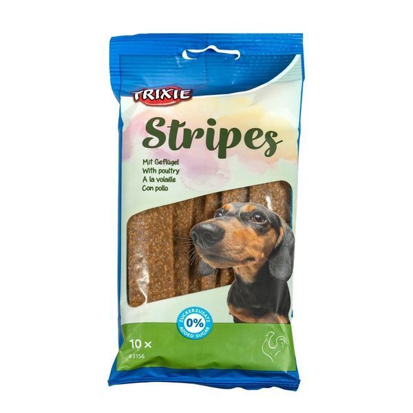 Ласощі Trixie Stripes для собак полоски з м_ясом домашніх птахів 100 г 1111120007 фото