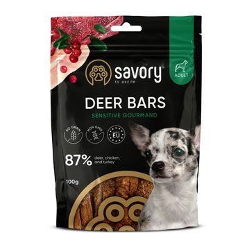 Джерки Savory Bars With Venison, батончики з олениною, 100 г 1111195876 фото