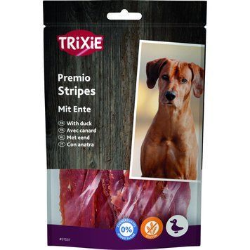 Ласощі Trixie Premio Ducky Stripes для собак шматочки з качки 100 г 1111134594 фото