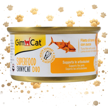 Корм вологий GimCat Shiny Cat Superfood для котів з тунцем та гарбузом 70 г 1111153707 фото