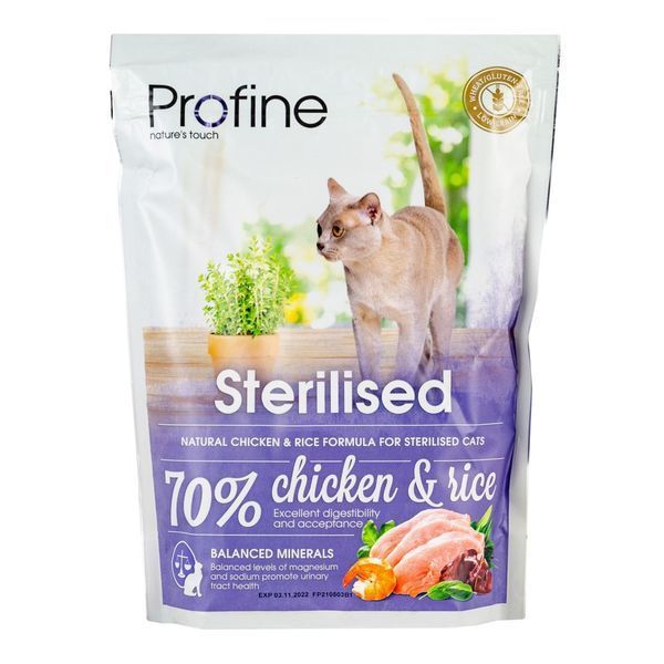 Корм сухий Profine Cat Sterilised для стерилізованих та кастрованих котів з куркою та рисом 300 г 1111145727 фото