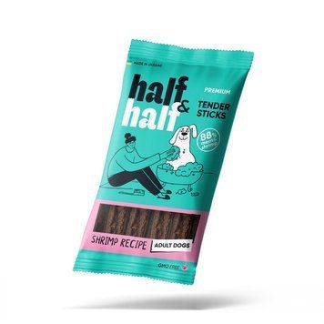 Ласощі Half and Half м ясні палички для собак, з креветкою 100 г 1111203547 фото