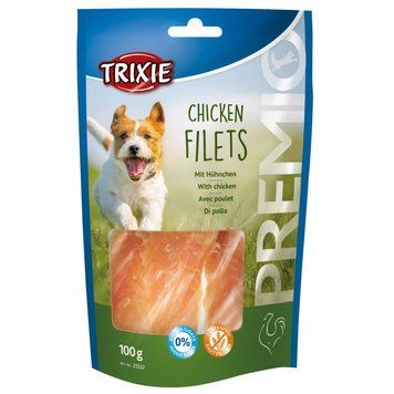 Ласощі Trixie Premio Chicken Filets для собак полоски з курячого філе 100 г 1111124223 фото