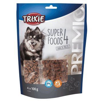 Ласощі Trixie Premio 4 Meat Superfoods для собак з куркою качкою яловичиною та бараниною 4х100 г 1111156272 фото