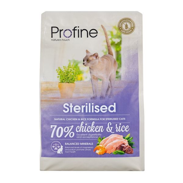 Корм сухий Profine Cat Sterilised для стерилізованих та кастрованих котів з куркою та рисом 2 кг 1111145729 фото