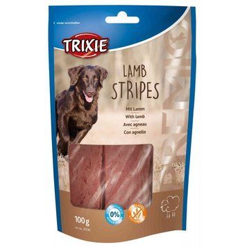 Ласощі Trixie Premio Lamb Stripes для собак полоски з ягням 100 г 1111141773 фото
