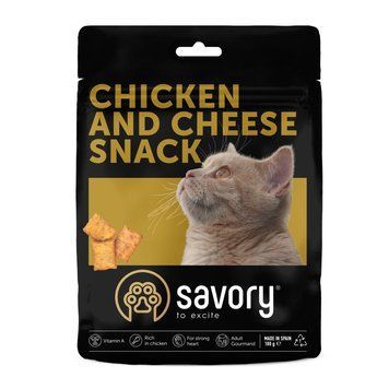 Хрумкі ласощі Savory Cats Snacks Pillows Gourmand with Chicken and Cheese для дорослих вибагливих котів, подушечки з куркою 1111204198 фото