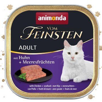 Корм вологий Vom Feinsten Adult with Chicken Seafood для котів з куркою і морепродуктами 100 г 1111171469 фото