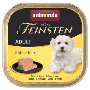 Корм Vom Feinsten Adult Turkey + cheese консервований д/соб з індичкою та сиром 150 г арт.82988 1111189900 фото