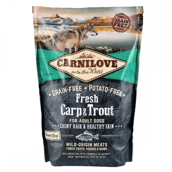 Корм сухий Carnilove Fresh Carp and Trout for Adult dogs для дорослих собак усіх порід з коропом та фореллю 1,5 кг 1111153665 фото