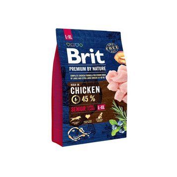 Корм сухий Brit Premium Dog Senior L+XL для собак похилого віку великих та гігантських порід вагою 25-90 кг з куркою 3 кг 1111150966 фото