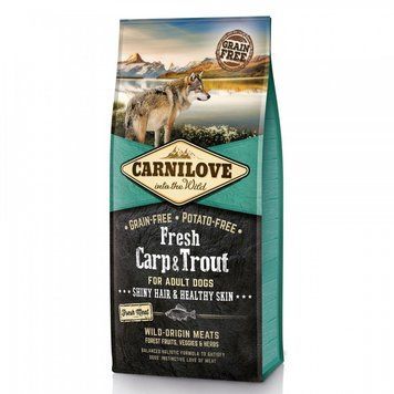 Корм сухий Carnilove Fresh Carp and Trout for Adult dogs для дорослих собак усіх порід з коропом та фореллю 12 кг 1111153666 фото