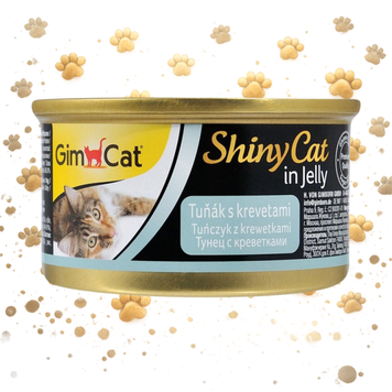 Корм вологий GimCat Shiny Cat для котів з тунцем та креветками в желе 70 г 1111137994 фото