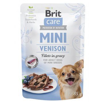 Корм вологий Brit Care Mini для дорослих собак мініатюрних порід філе з дичиною в соусі 85 г 1111162670 фото