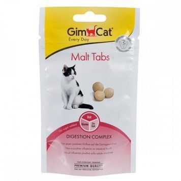 Вітаміни GimCat Every Day Malt Tabs для котів таблетки для виведення шерсті 40 г 1111161838 фото