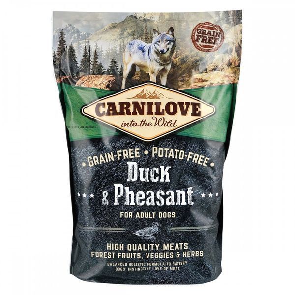 Корм сухий Carnilove Adult Duck and Pheasant для дорослих собак усіх порід з качкою та фазаном 1,5 кг 1111145076 фото