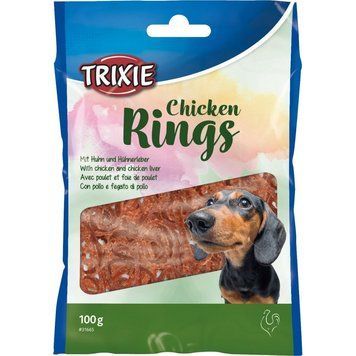 Ласощі Trixie Chicken Rings для собак Кільце жувальне з куркою 100 г 1111163200 фото