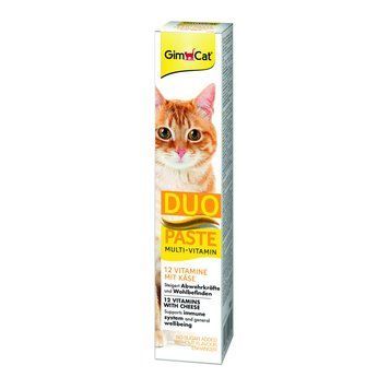 Паста GimCat DUO PASTE Multi-vitamin 12 vitamins with cheese для котів усіх порід 12 вітамінів та сир 50г 1111183699 фото