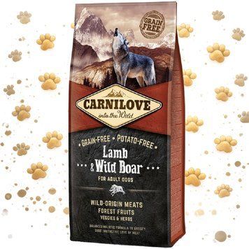 Корм сухий Carnilove Adult Lamb and Wild Boar для дорослих собак усіх порід з ягнятиною та диким кабаном 12 кг 1111145079 фото